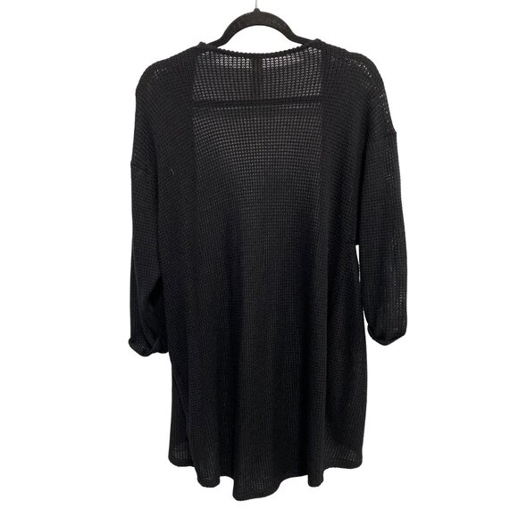 Allison Joy Cardigan Size Small Sweater Open Weave Waffle Knit Open Front Cozy - Picture 2 of 6